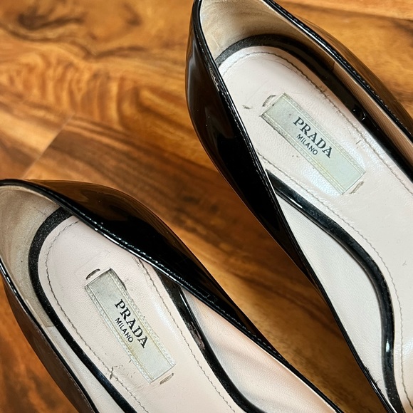 EUC Prada Peep Toe Pump - Picture 5 of 5